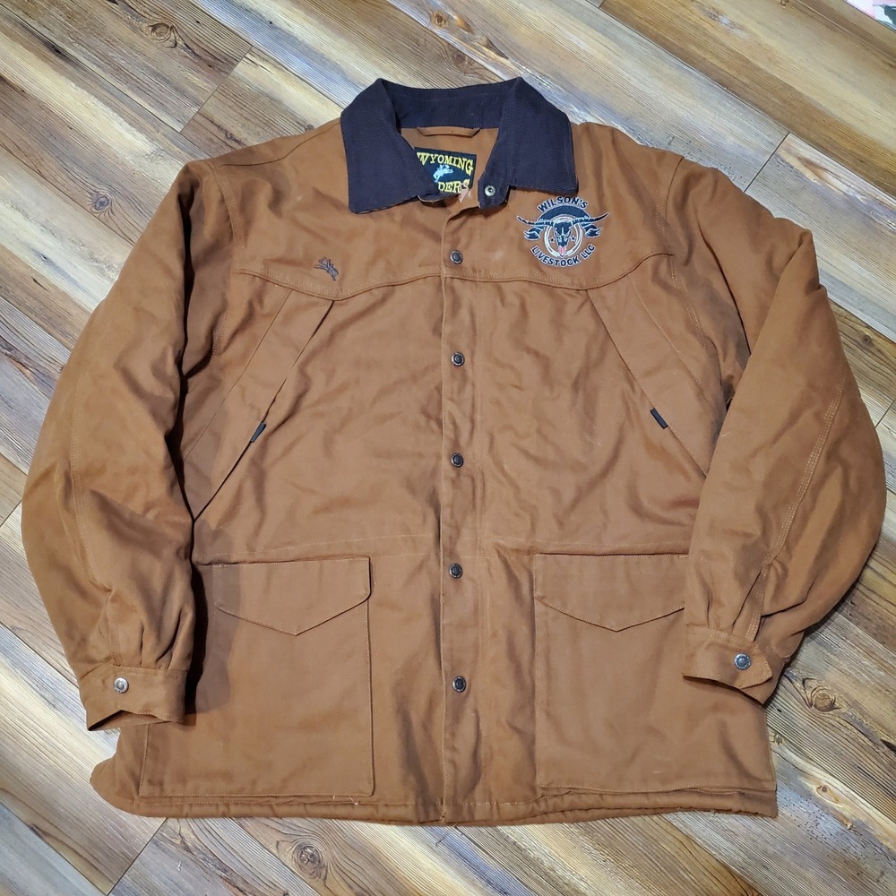 Wyoming Traders Mens XXL Canvas Faux Fur Lined Chore Jacket Wilsons Livestock